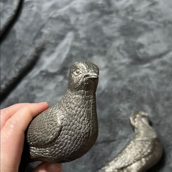 Vtg Metal Pheasants Pair 13.5" Male 14.5" Female Bird Figurines - Picture 6 of 7